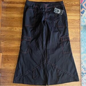 NWT Killstar wide flare pants 4X Night Species Bondage goth punk
